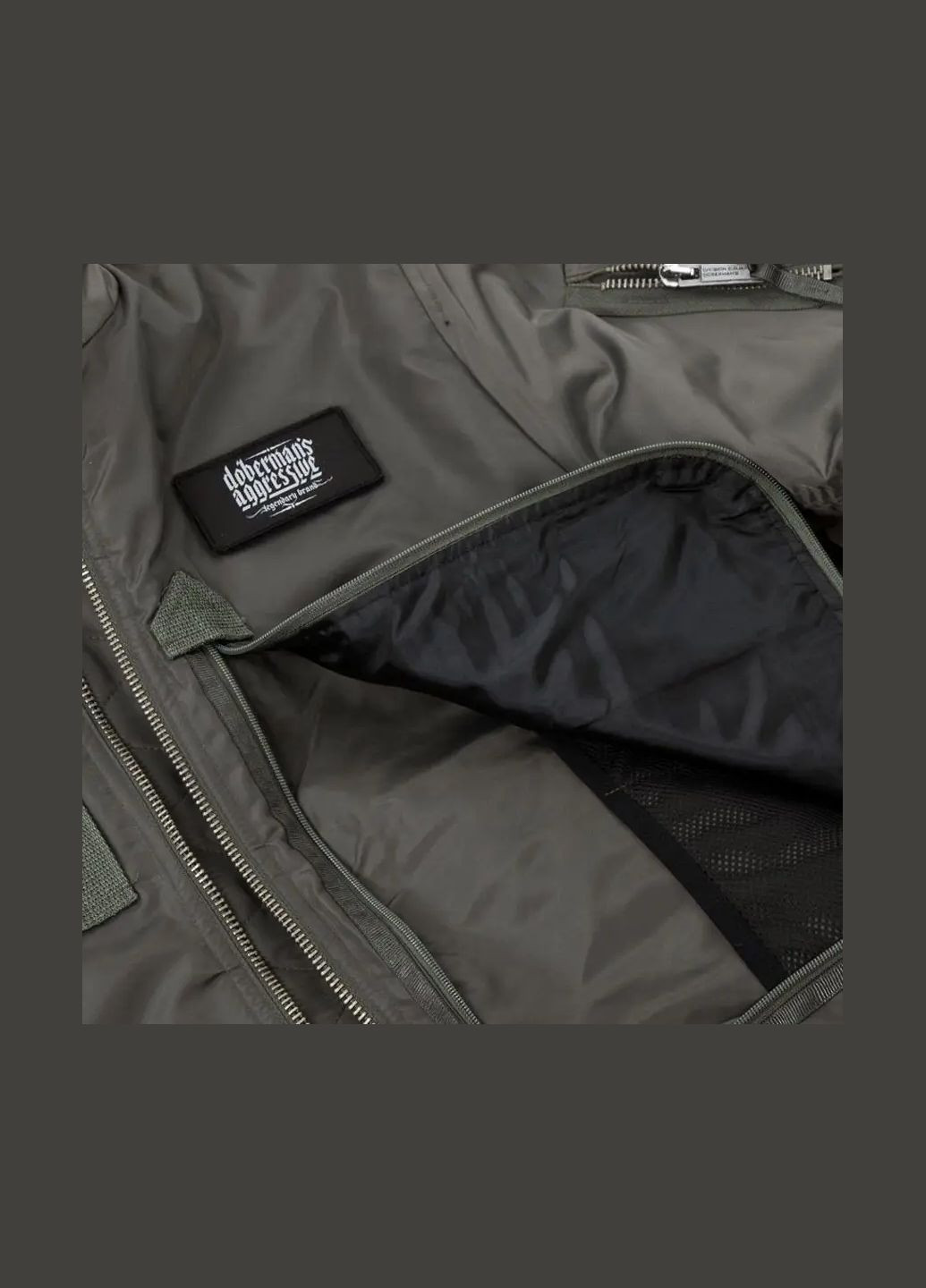 Зеленая демисезонная куртка aviator ku202kh Dobermans Aggressive