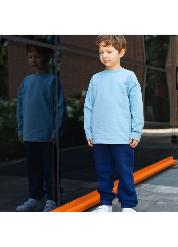 Голубой лонгслив Trendy Tot