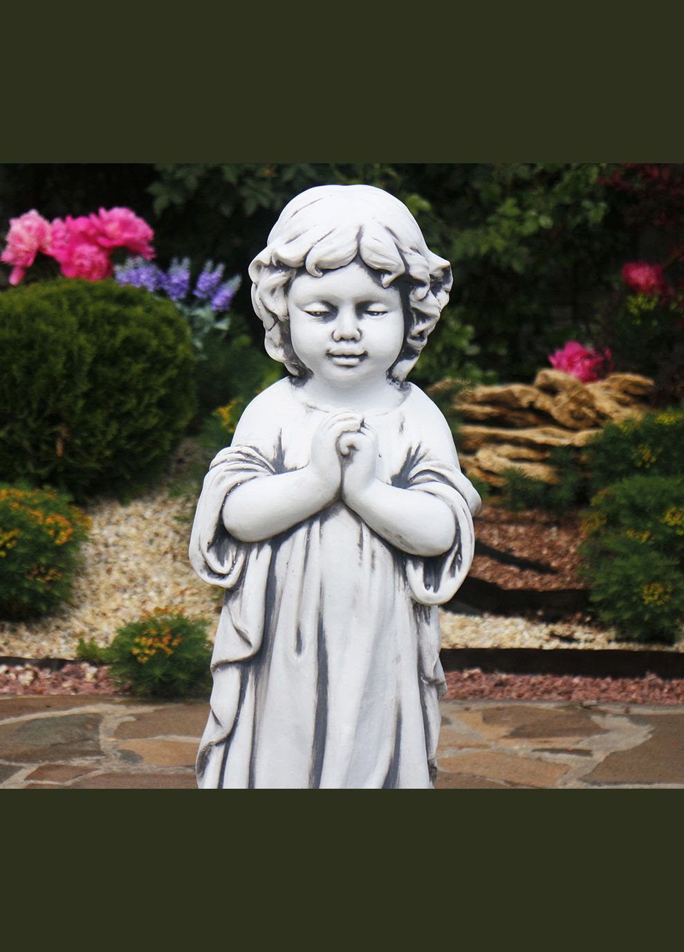 Садова фігура Дитина, що молиться, стоячи 72x24x23 см (ССП120911 ) Гранд Презент (284419175)