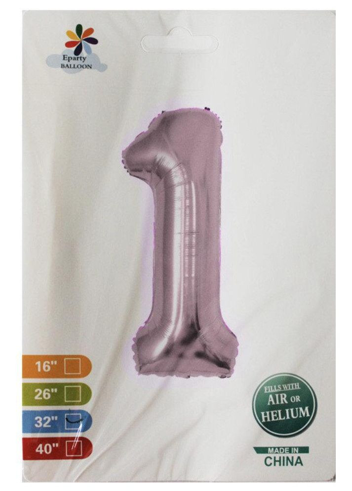 Фольгована кулька Цифра 1, рожеве золото, 76 см No Brand (302313361)