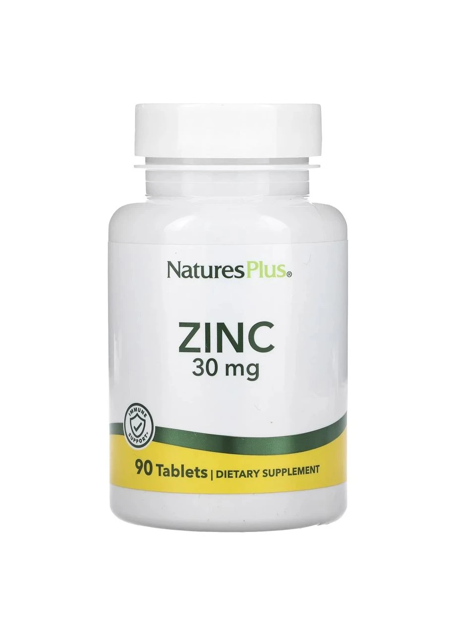 Цинк Zinc 30 мг NaturesPlus, 90 таблеток Nature's Plus (361115894)