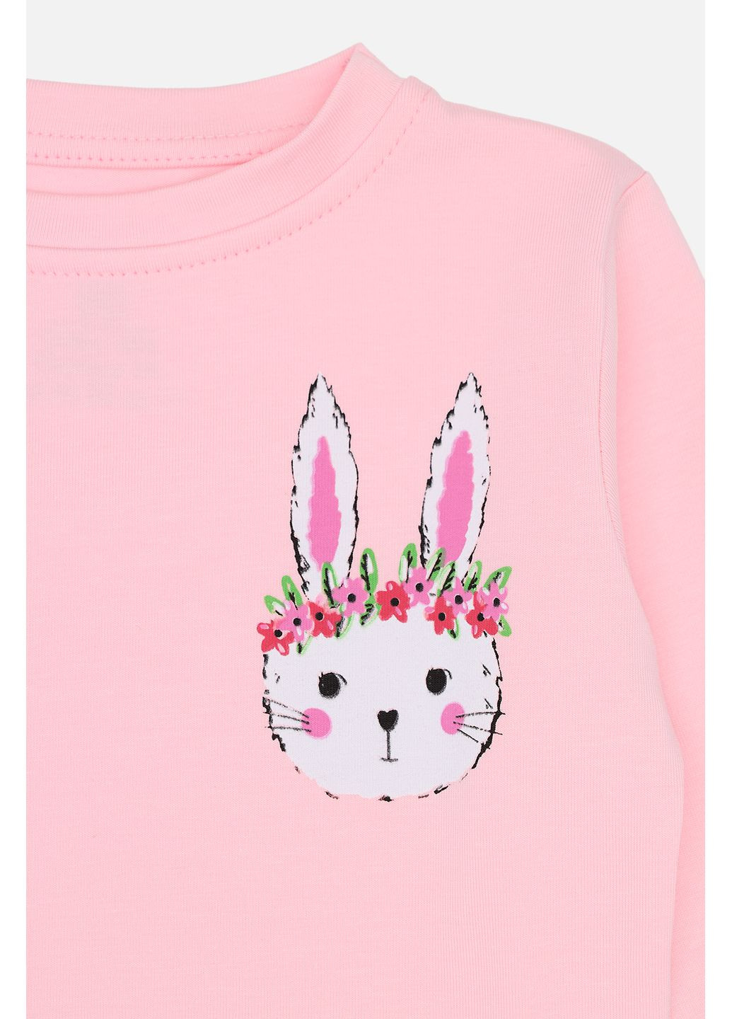 Футболка з довгим рукавом для дівчинки колір світло-рожевий ЦБ-00283608 Yuki (356116850)