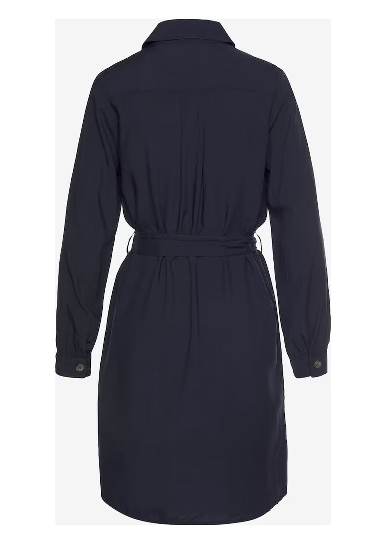 Синее кэжуал платье Lascana однотонное