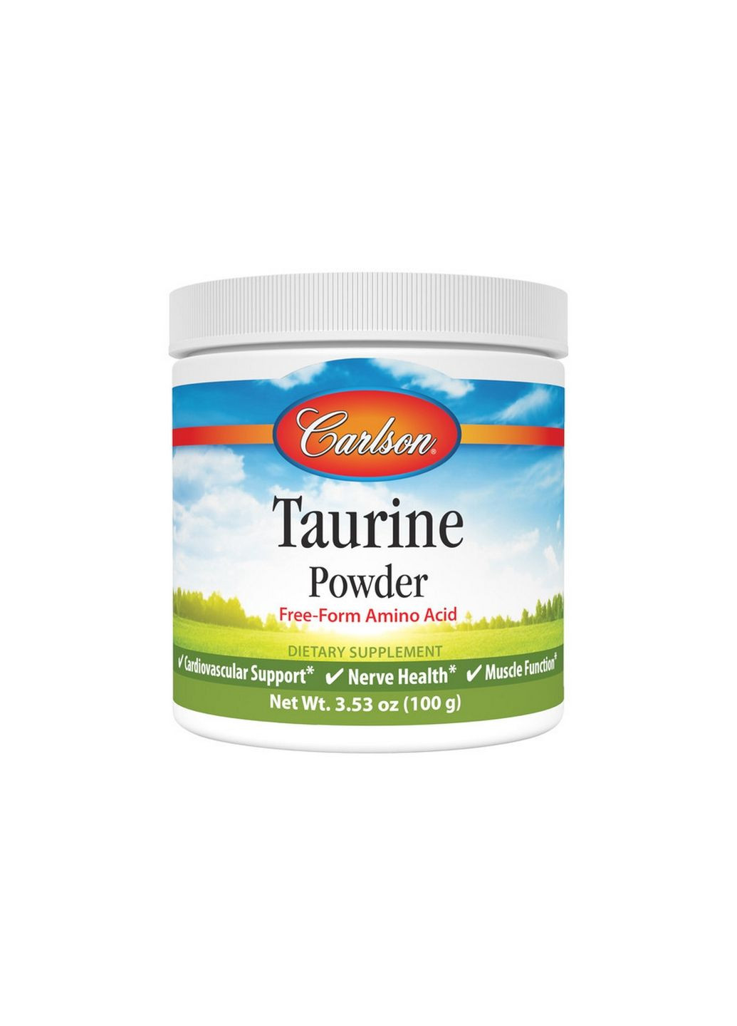 Аминокислота Taurine Powder, 100 грамм Carlson Labs (293420896)