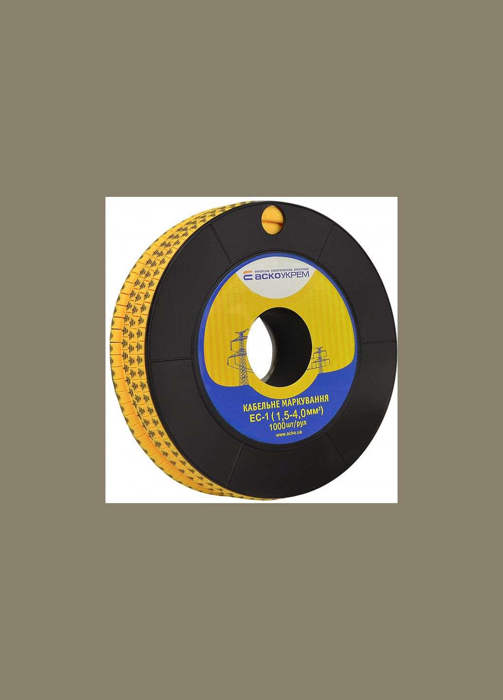 Маркер кабельный символ заземления "⏚" 1,5-4мм.кв. (1000шт/рул) [A0150080065] EC-1 АСКО (344543591)