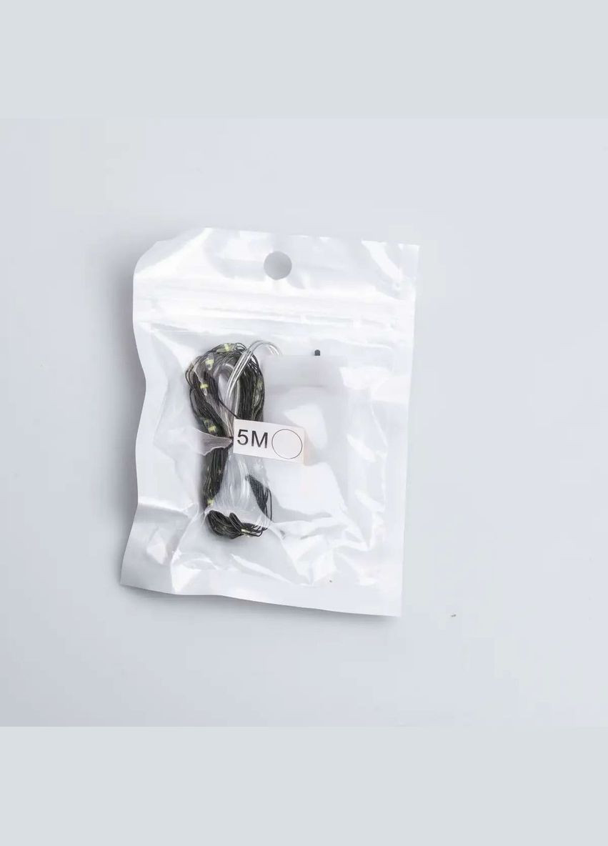 Світлодіодна гірлянда Роса 5 метрів на батарейках 50 led нитка на зеленому дроті біла 50L5MGW Garlando (365265094)