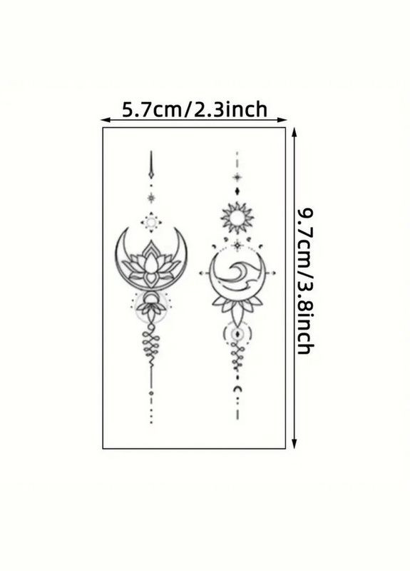 Набір дитячих тимчасових тату "Чорні міні №2" black-tattoo-mini-set-2-3, 30 штук по 9,5*5,5 см Fresh Tattoo (316270521)