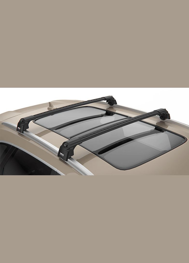 Багажник на крышу Mercedes GLA 2014 на интегрированные рейлинги черный Turtle TRTL-60445 Can Otomotiv (294300262)