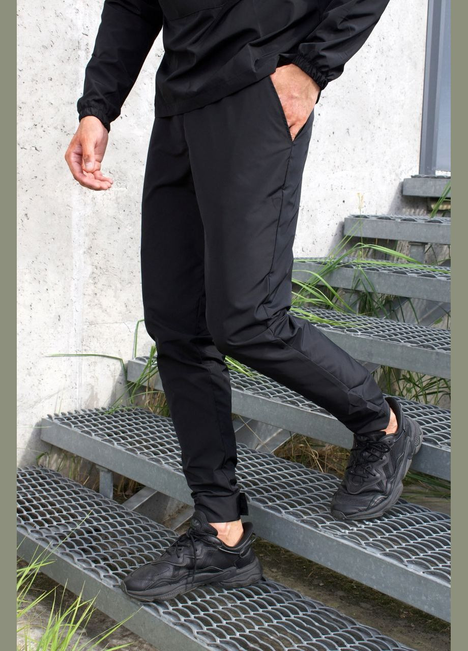 Чорний демісезонний стильний костюм з анораком Vakko