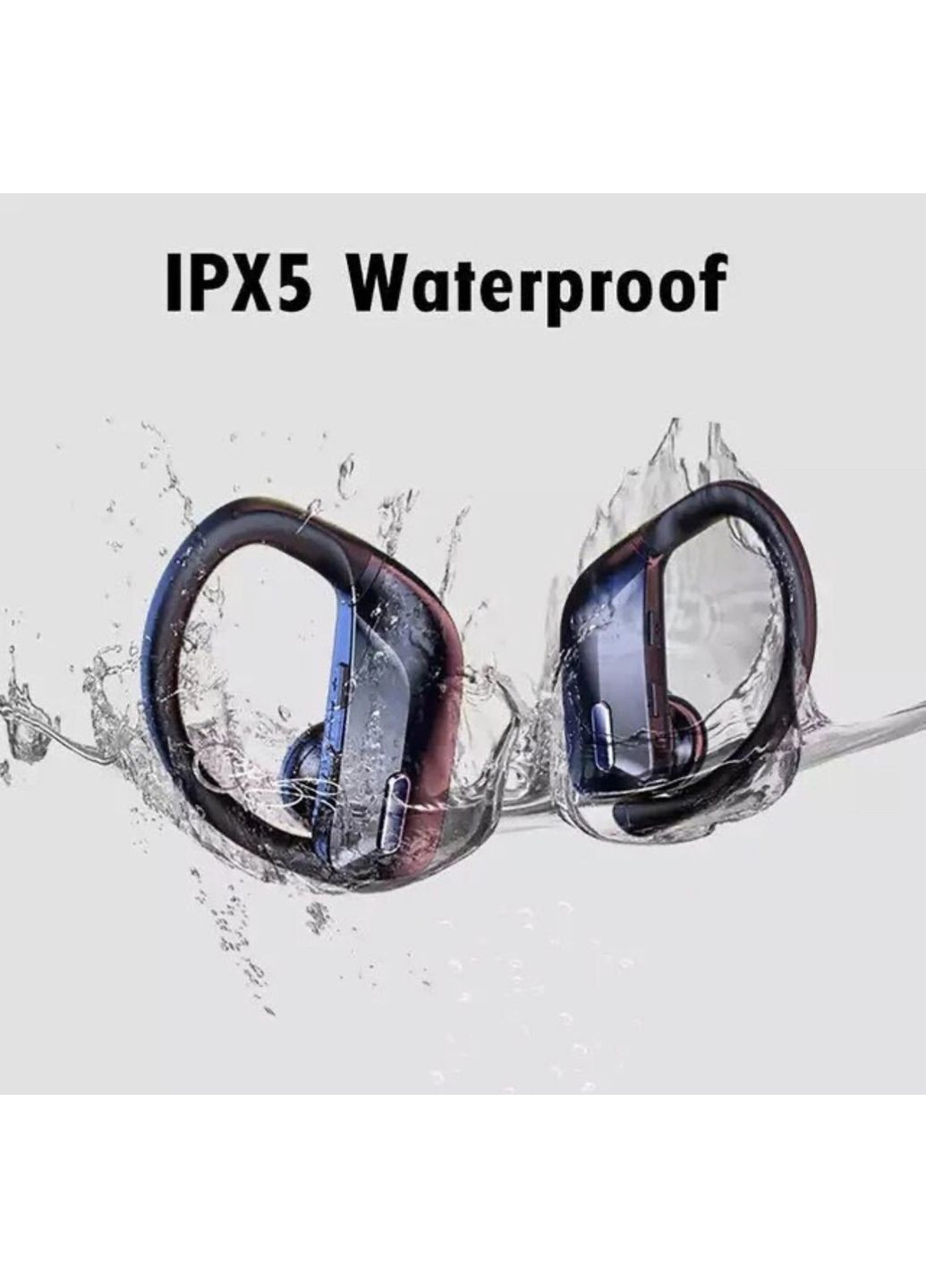 Бездротові спортивні, водонепроникні навушники T17 з кріпленням за вухо сенсорами й індикатором заряду TWS (367401948)