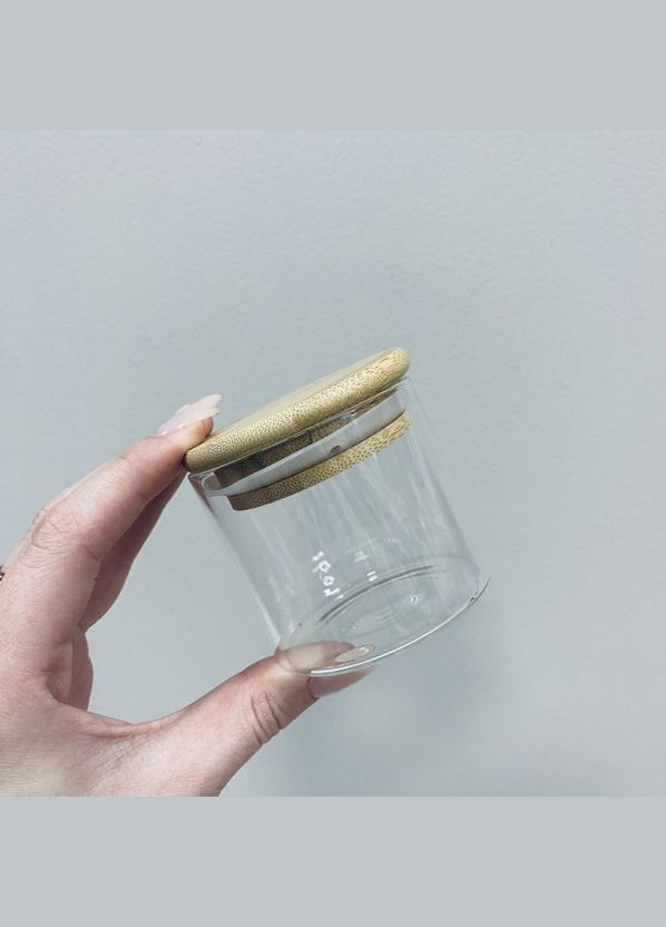 Банка стеклянная с бамбуковой крышкой 150 мл R92820 Stenson (323483261)