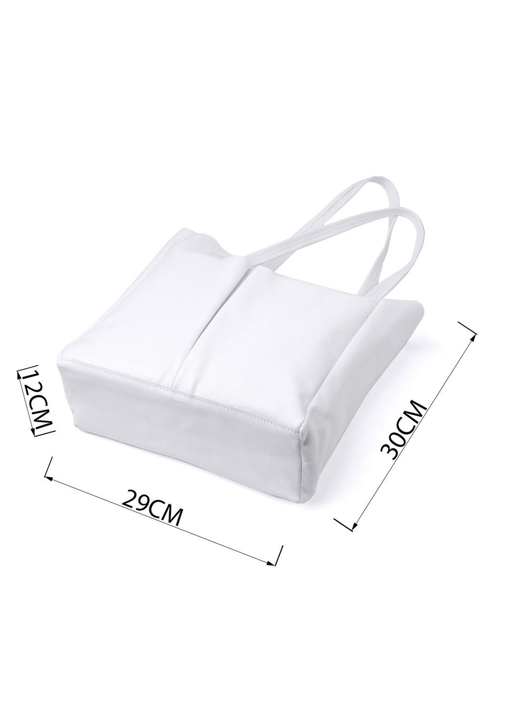 Практична сумка-шоппер із натуральної шкіри 22844 Біла Shvigel (313102113)