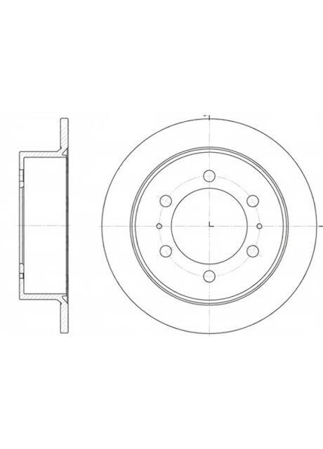Диск тормозной ЗАДН SSANG YONG ALL, СИСТЕМА TRW 96- 6784.00 Remsa (366196069)