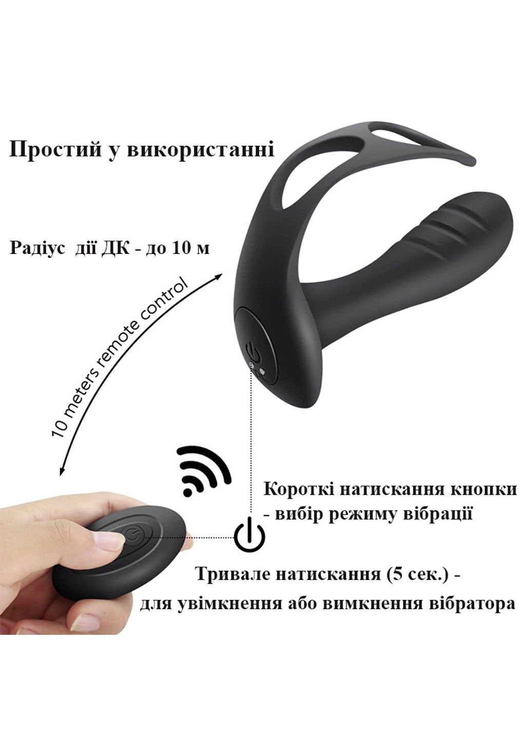 3 В 1 Вібратор з кільцем для пеніса та вібромасажер простати (USB) Pretty Love (284278254)