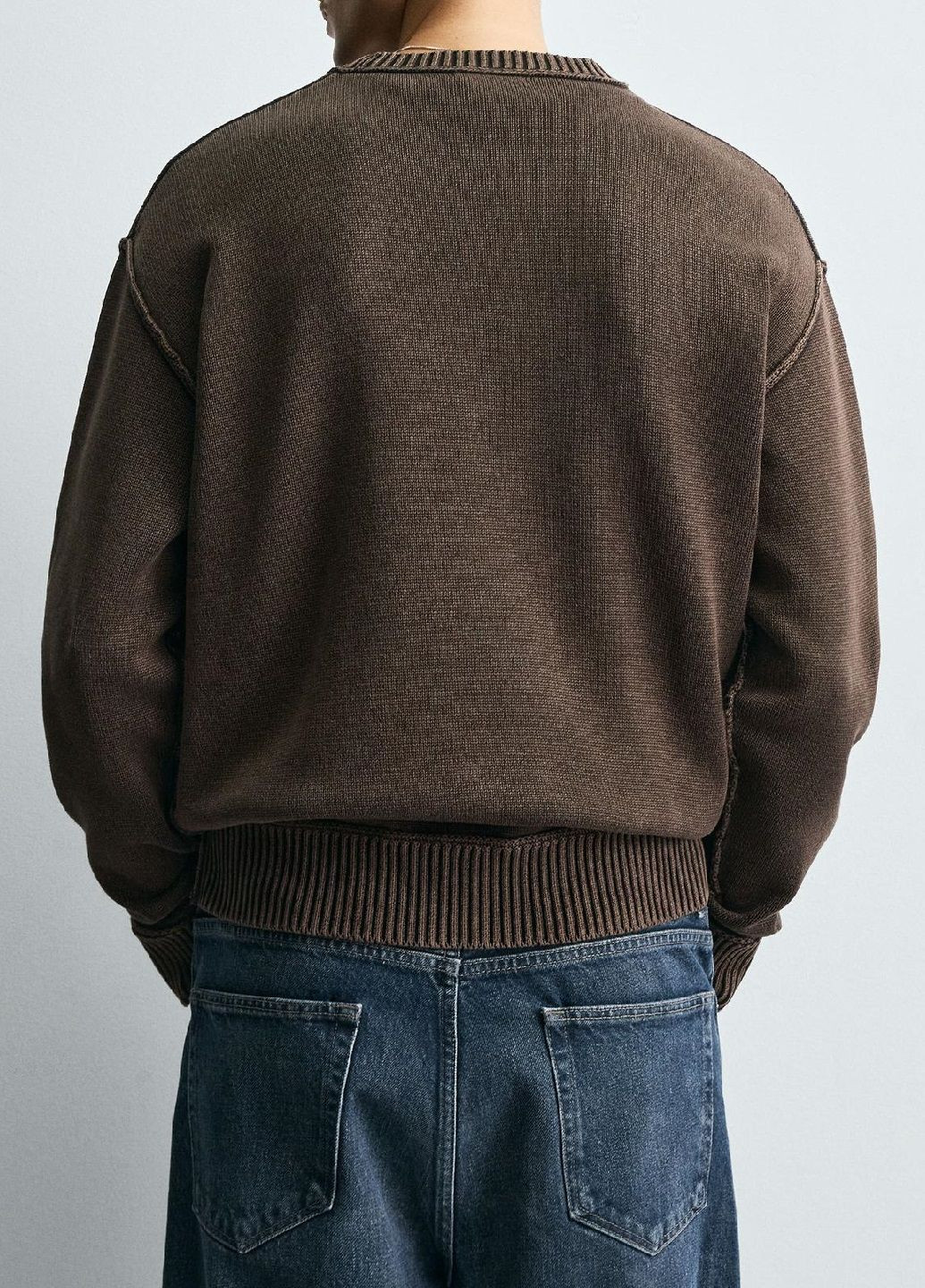 Коричневый зимний свитер Zara