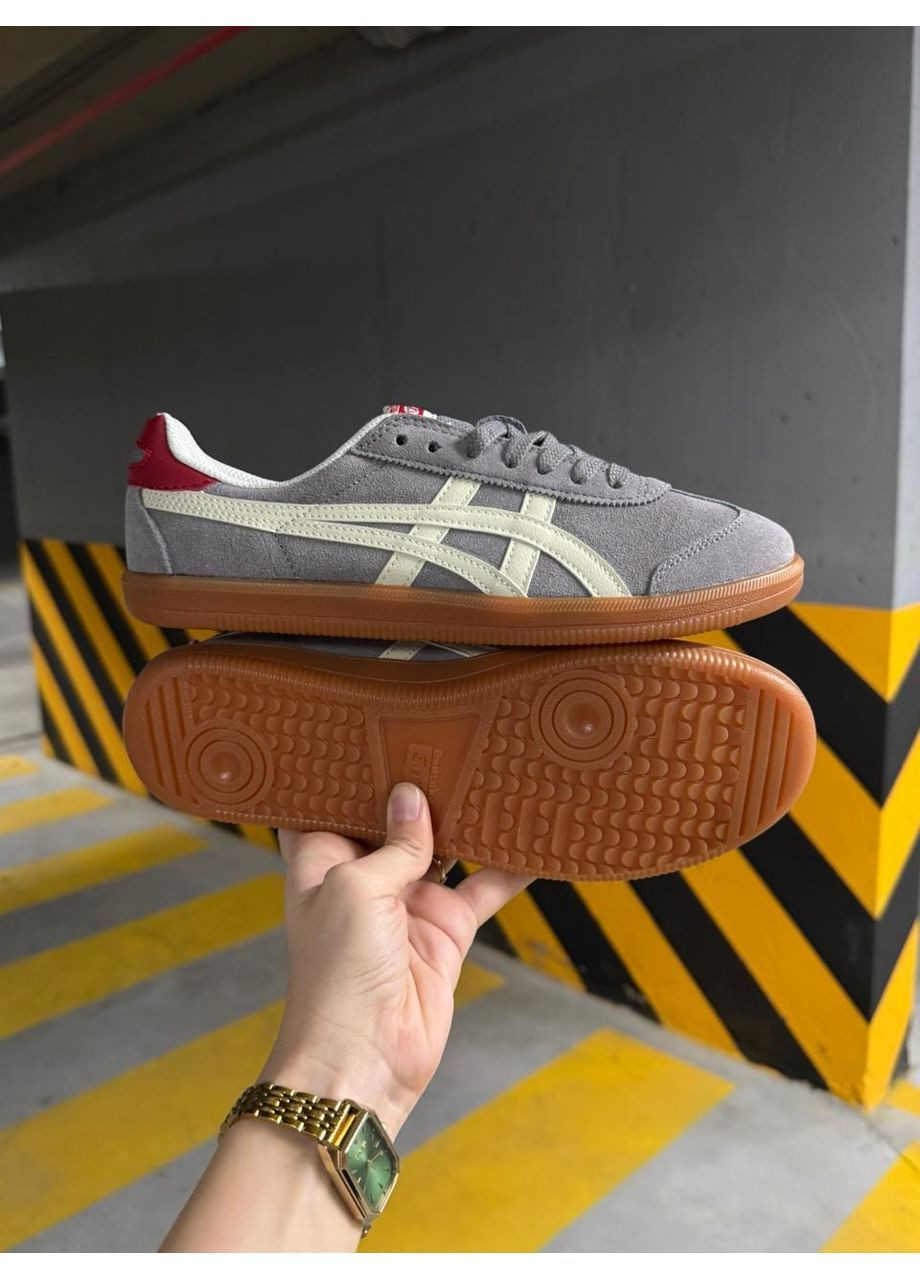 Серо-бежевые кроссовки asics tiger tokuten deep ash No Brand Onitsuka