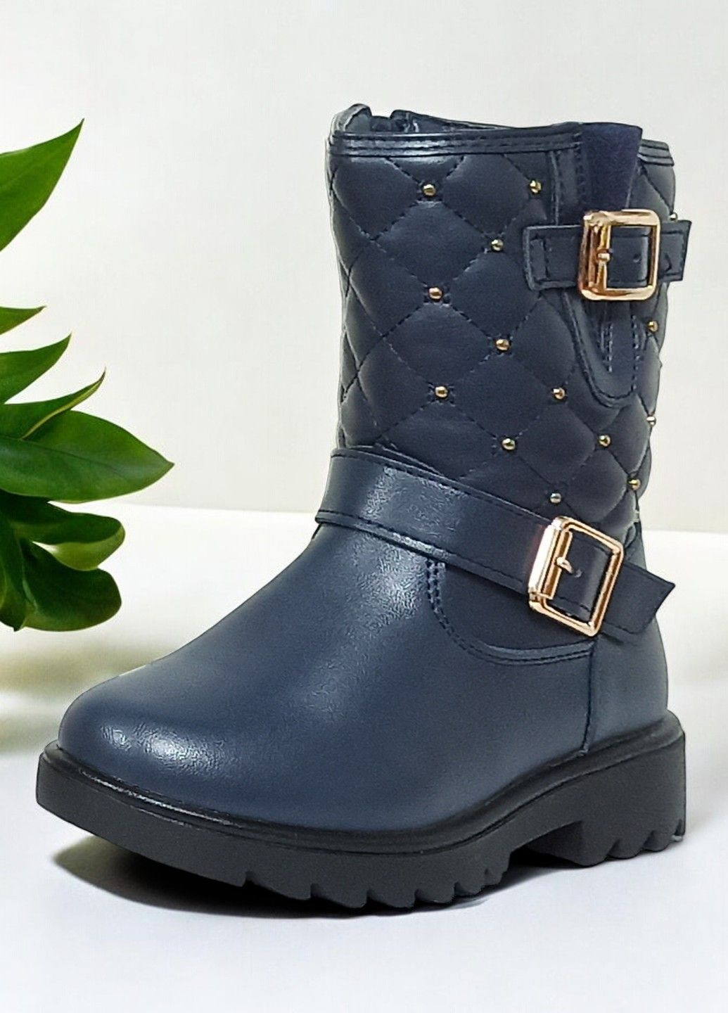 Черевики зимові для дівчинки на овчині К33 сині Clibee (298876766)