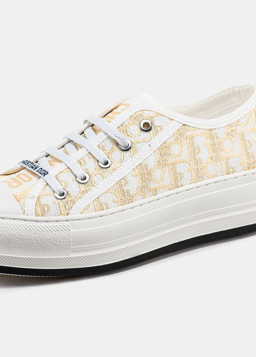 Кросівки жіночі Christian Dior Walk'n'Dior white beige | Діор білі бежеві No Brand білі демісезони (315761786)