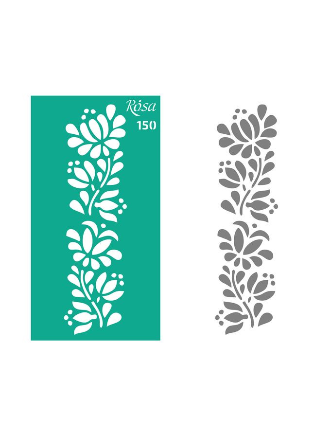 Трафарет багаторазовий самоклеючий №150 Бордюрний 9х17см Rosa Talent (369474617)