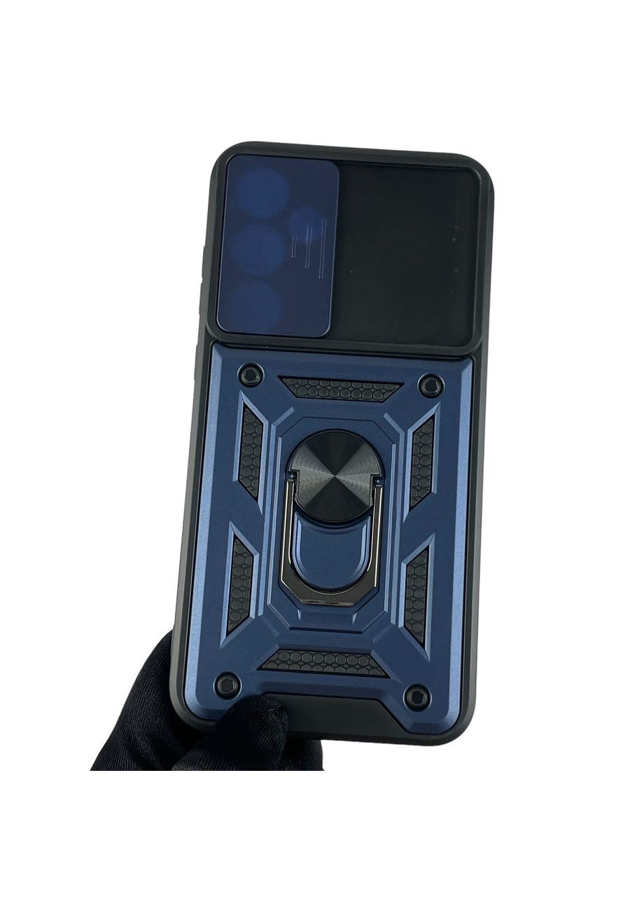 Чохол для Galaxy A35 5G SM-A356B броньований з кільцем зі шторкою на самсунг а35 5г темно-синій rg1 Samsung (366020938)