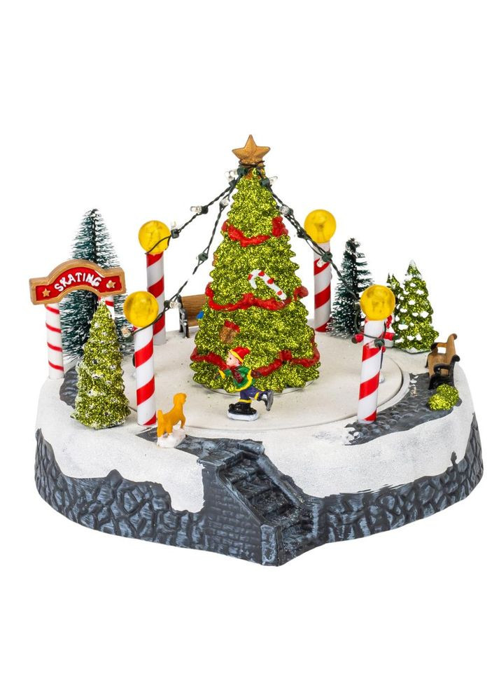 Іграшка Карусель з підсвічуванням та музикою Різдвяна ялинка 21х18 см ELISEY (366215013)