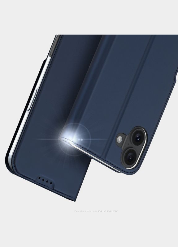 Чехол-книга с карманом для визиток для iPhone 16 Night Blue Dux Ducis (341485500)