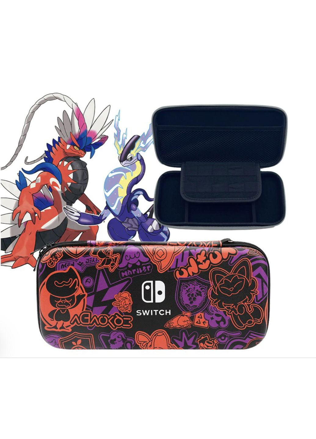 Защитный Travel комплект Pokemon and Violet для NIntendo Switch/OLED сумка+чехол+накладки Scarlet (369936651)