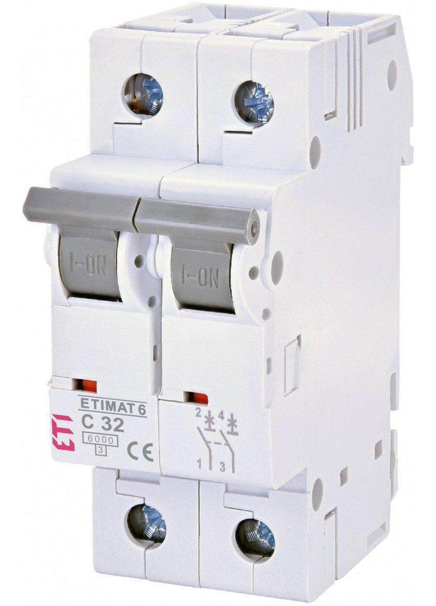 Выключатель автоматический 2-п C32А 6kA Etimat 6 AC 2143519 ETI (337359751)