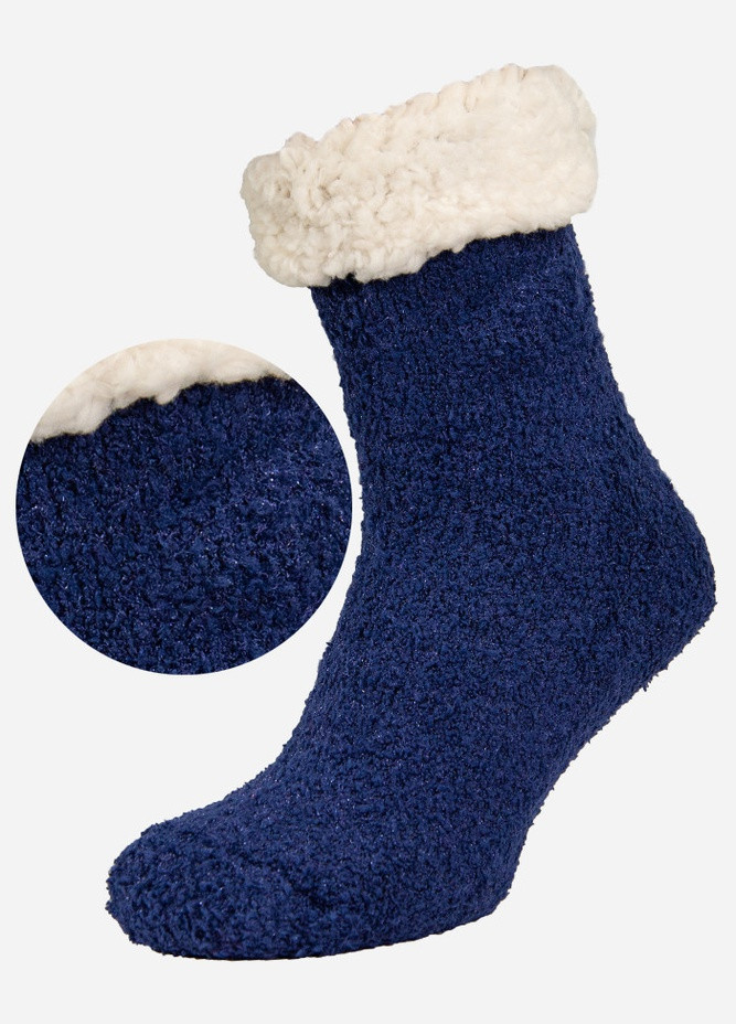 Женские носки травка зимние домашние теплые мягкие комфортные "Arctik" размер синего цвета Лео (276070698)