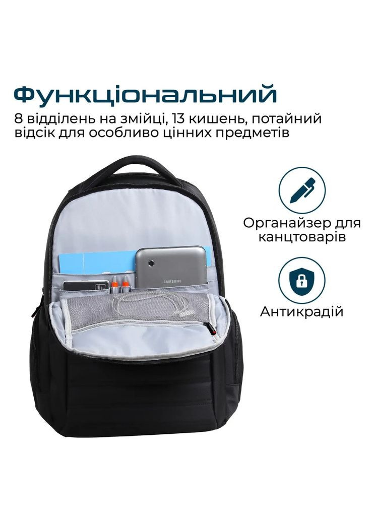 Рюкзак для ноутбука (m494874) Promate 15.6" Rebel-BP Black (369019019)