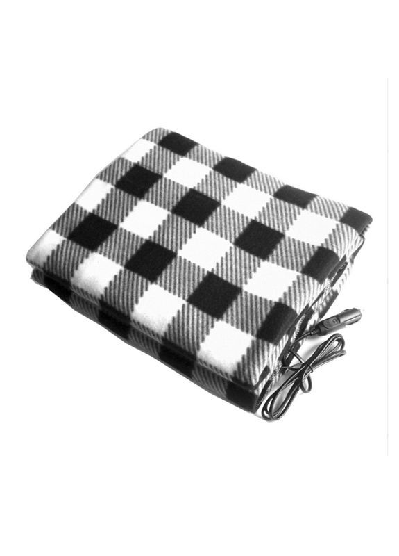 Електропростирадло автомобільне, живлення від прикурювача 12V, 150х110 см, з регулюванням температури, Black-white Voltronic (315502296)