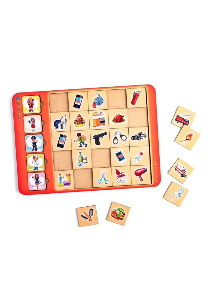 Дерев'яний пазл-вкладиш "Асоціації-професії" (ПСД073) PSD073 Ubumblebees (316268443)