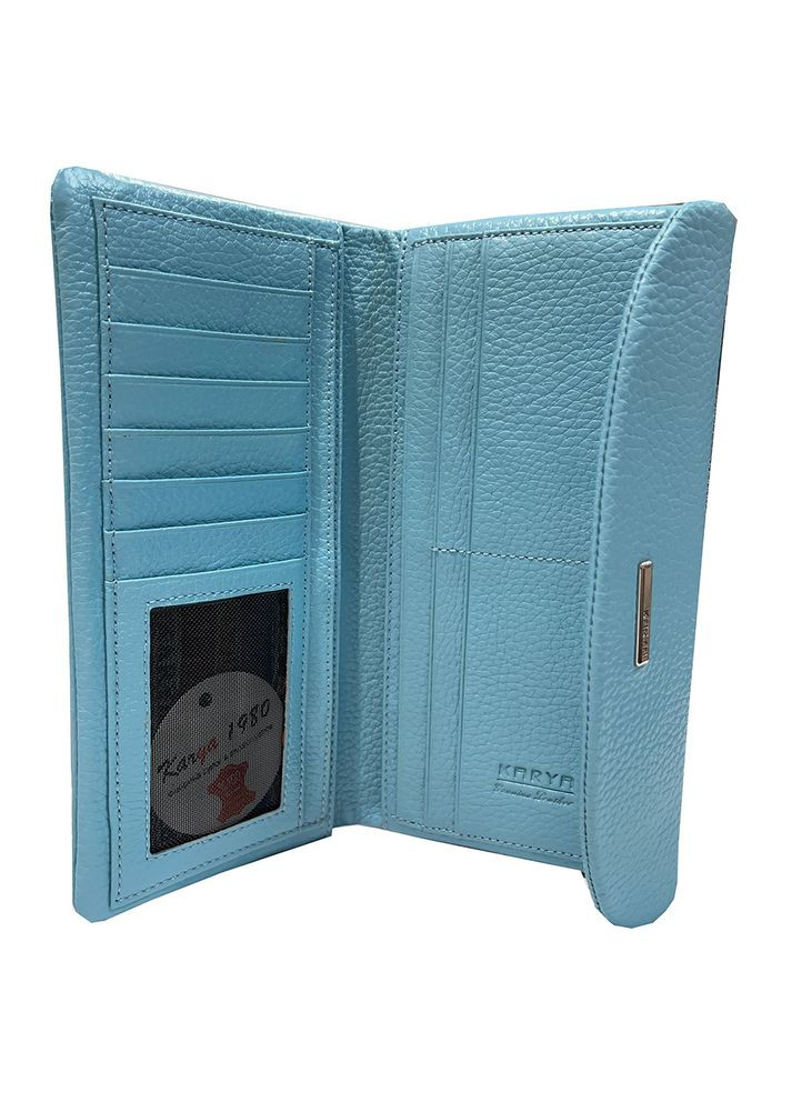 Кошелек женский кожаный голубой Karya (336377870)
