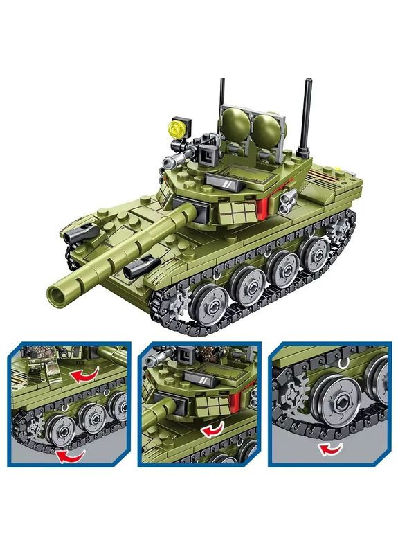 Конструктор танк 19 см 324 детали (516) No Brand (339680064)
