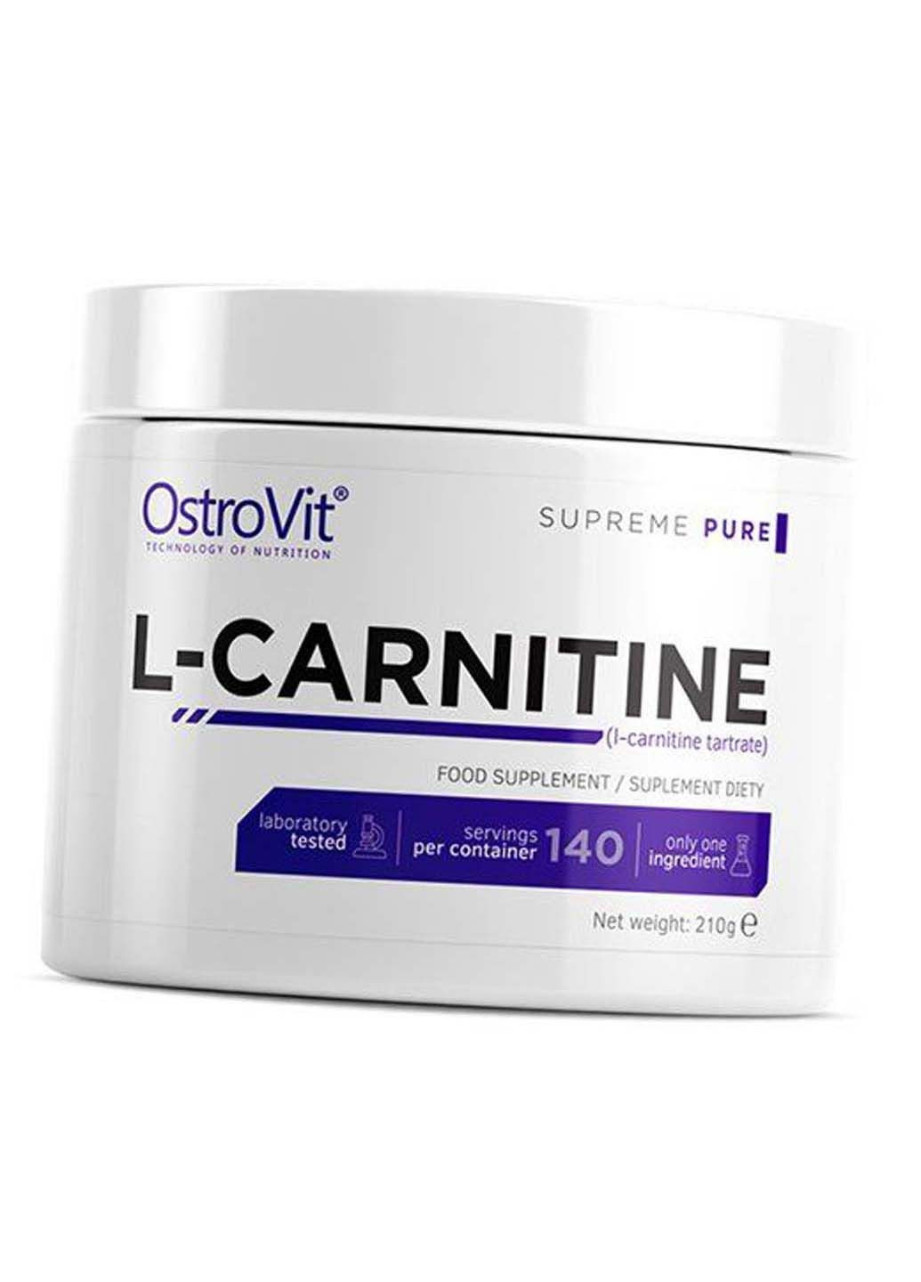 Л Карнитин Тартрат в порошке L-carnitine 210г Без вкуса Ostrovit (292710543)