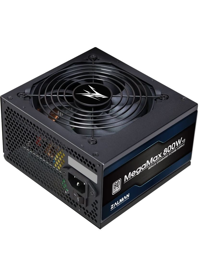 Блок питания Megamax (800W), 83%, 80+ White, 120mm, 1xMB 24pin(20+4), 2xCPU (8pin+(4+4)pin), 4xMolex, 8xSATA, 4xPCIe 8pin(6+2) Zalman (314776485)
