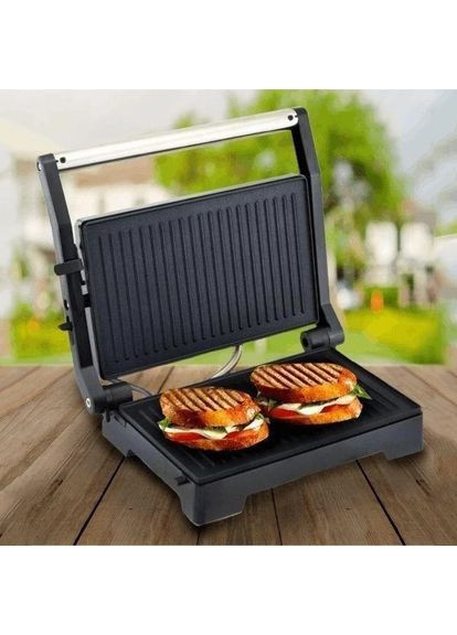 Электрогриль настольный для мяса MS-7708 1000 W, Электрогриль для стейков OJ-934 прижимной гриль Domotec (352770607)