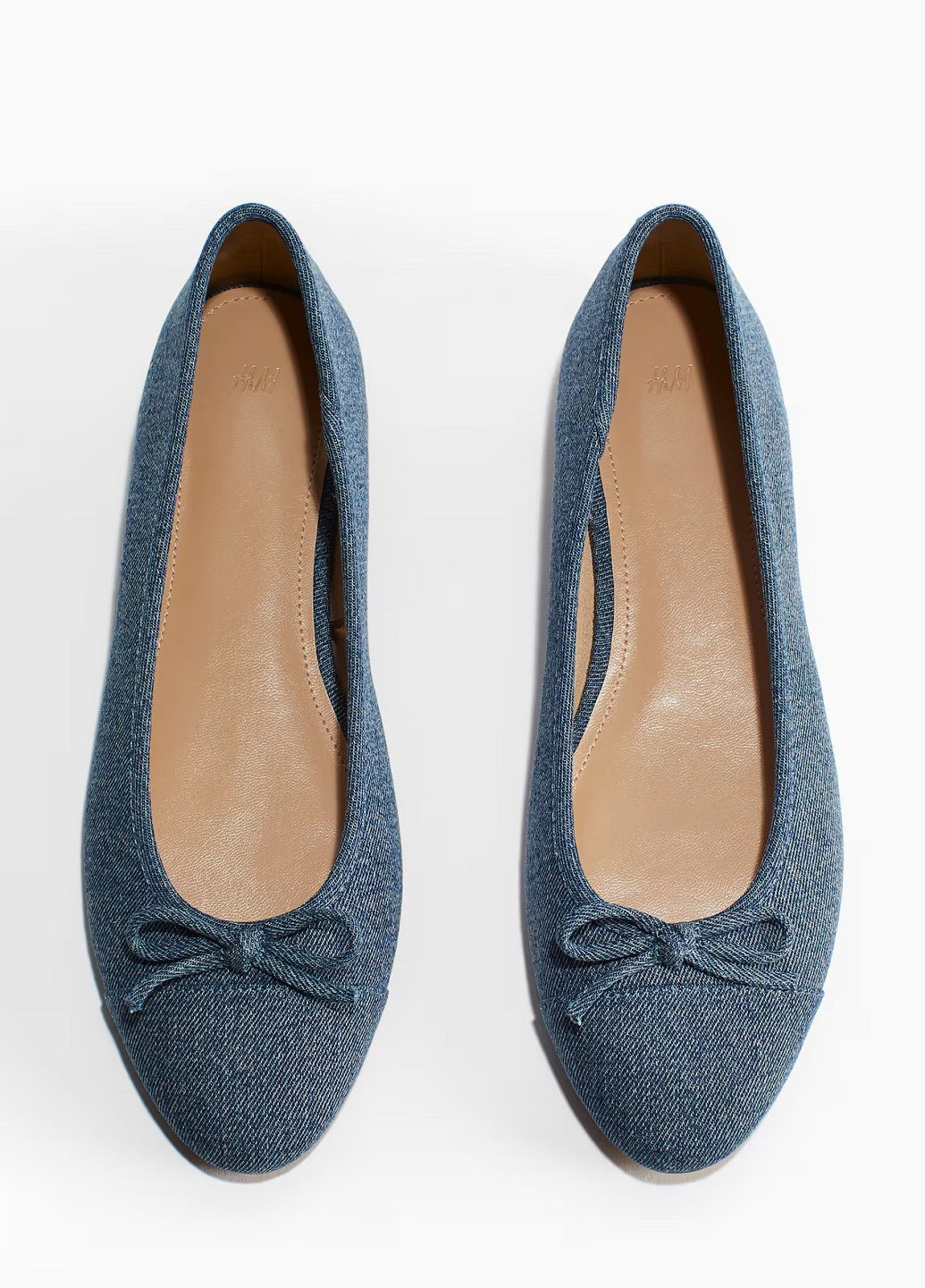 Жіночі балетки H&M | сині однотонні текстиль (347146633)