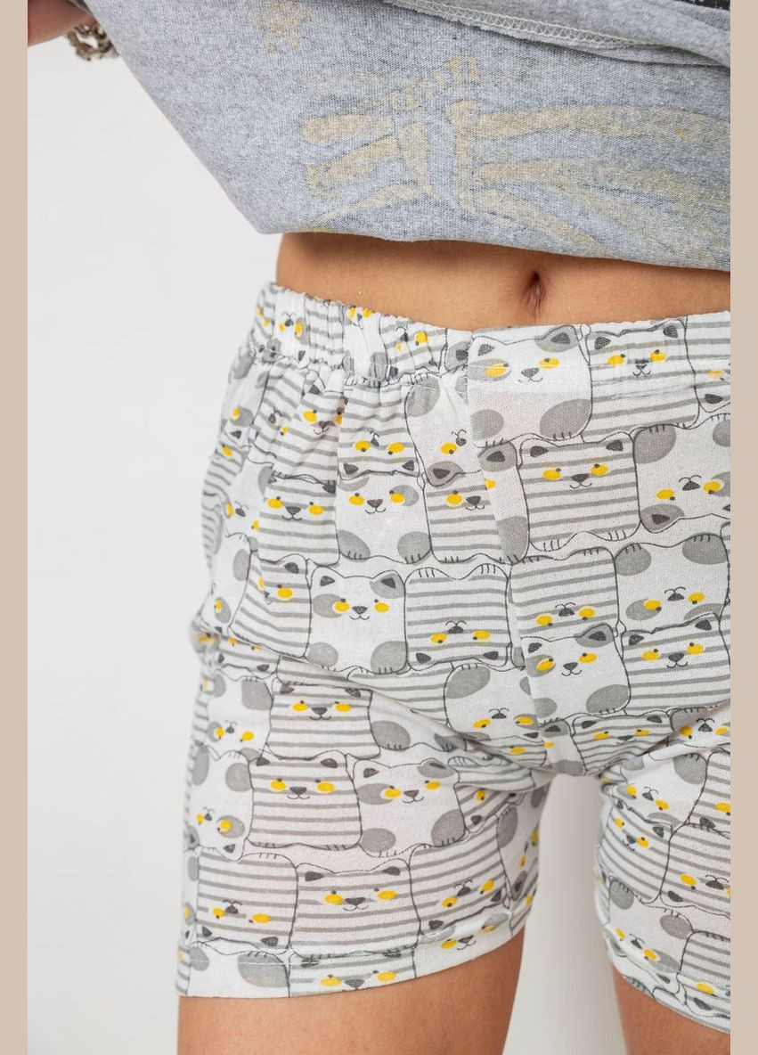 Сіра жіноча піжама з принтом,, 238r3101 Fashion