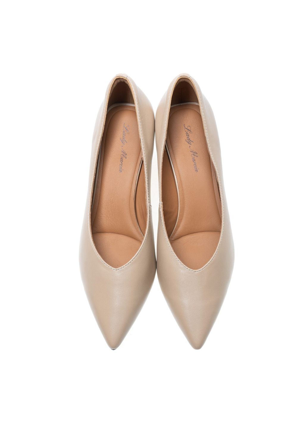 Lady Marcia Туфлі 01563 Бежеві туфлі-човники бежевий з натуральна шкіра, — (353849936)