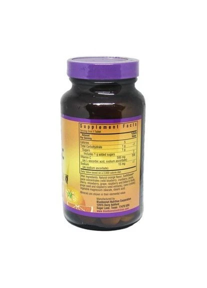 Вітамін C Earth Sweet Chewables Vitamin C 500 мг 90 Chewable Tabs Orange (000000650) Bluebonnet Nutrition (387632537)