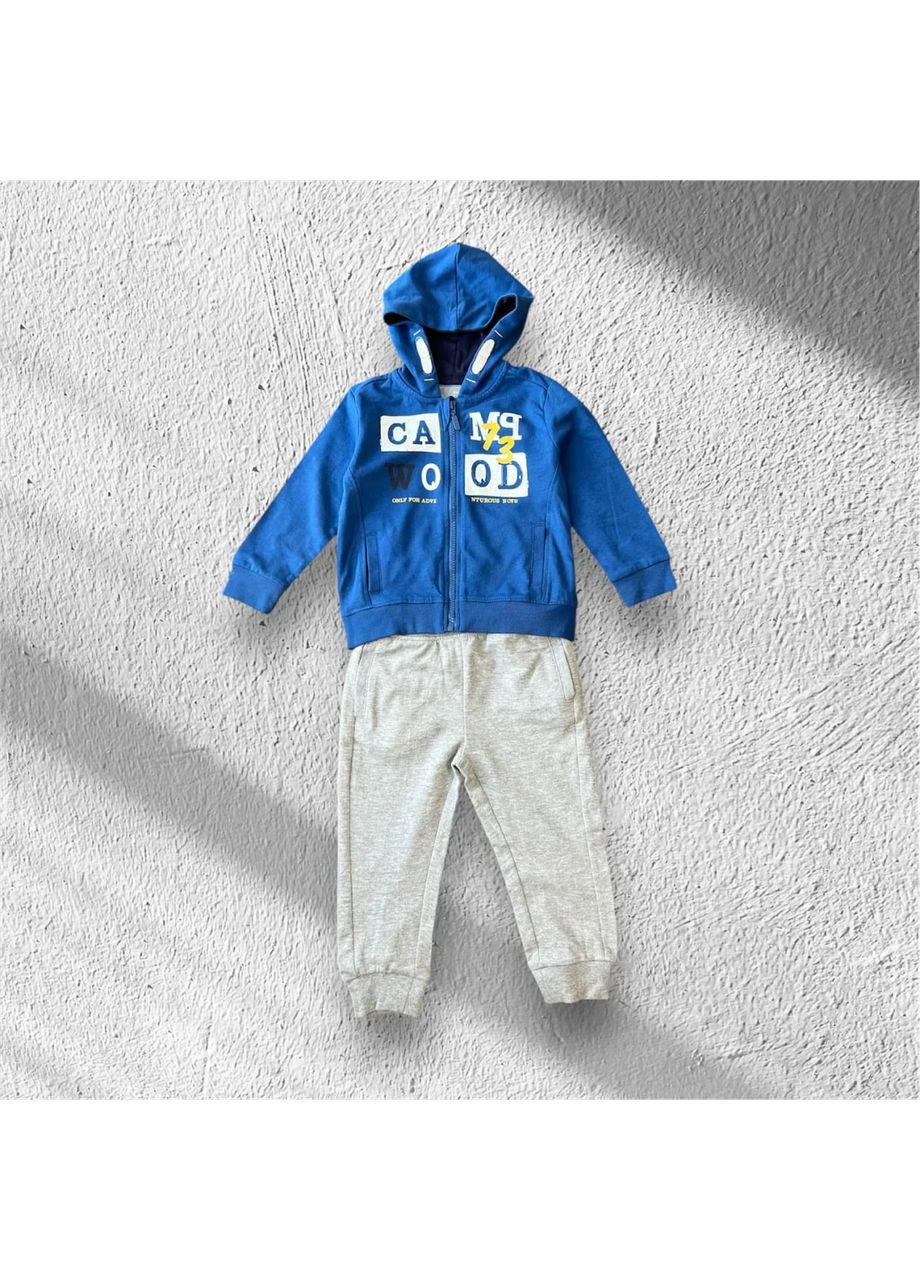 Спортивний костюм, двунитка, без утеплення для хлопчика Блакитно-сірий Piazza Italia (361243495)