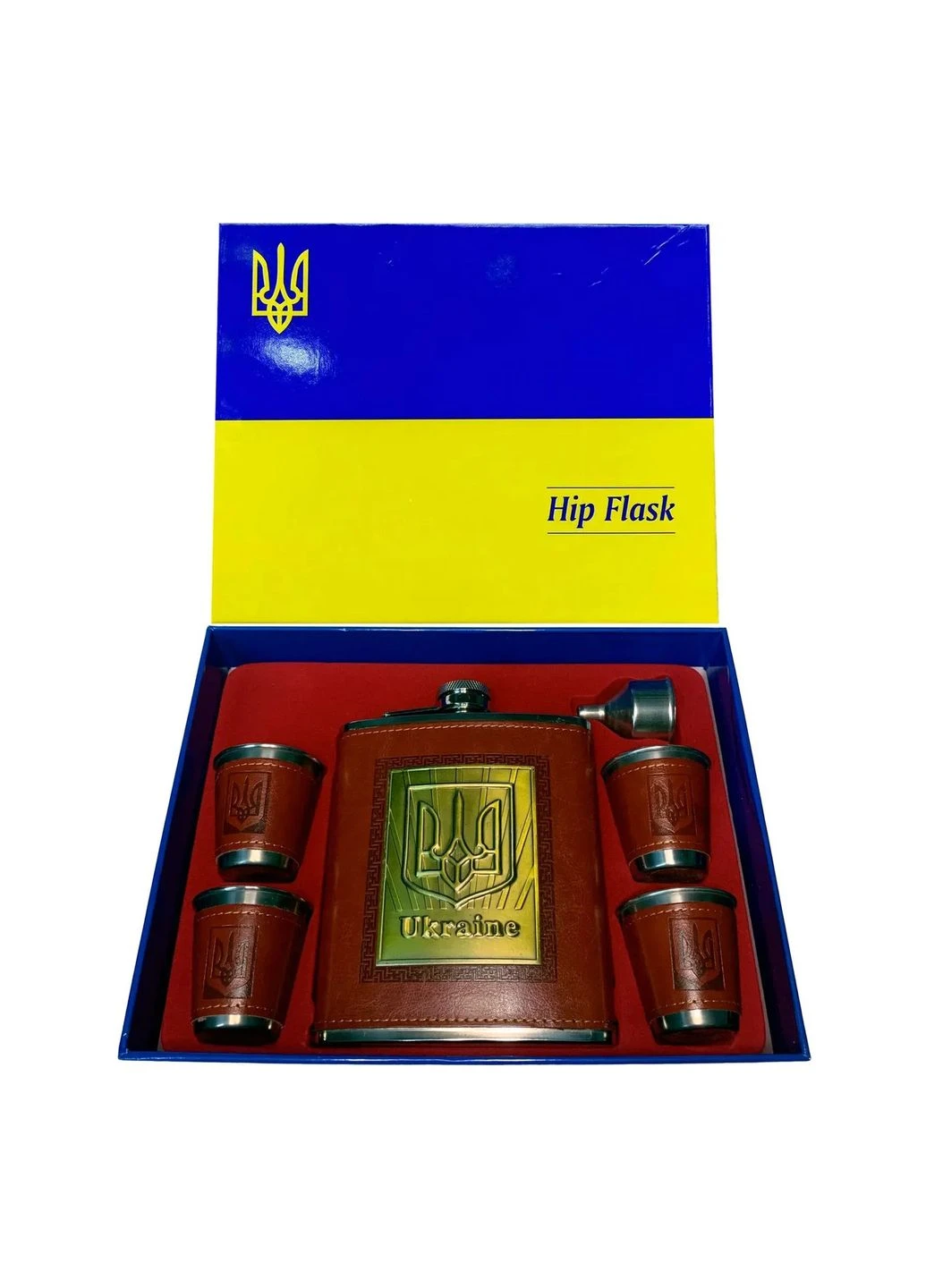 Подарунковий набір із флягою та рюмками Україна TZ-18 UA No Brand (397893492)