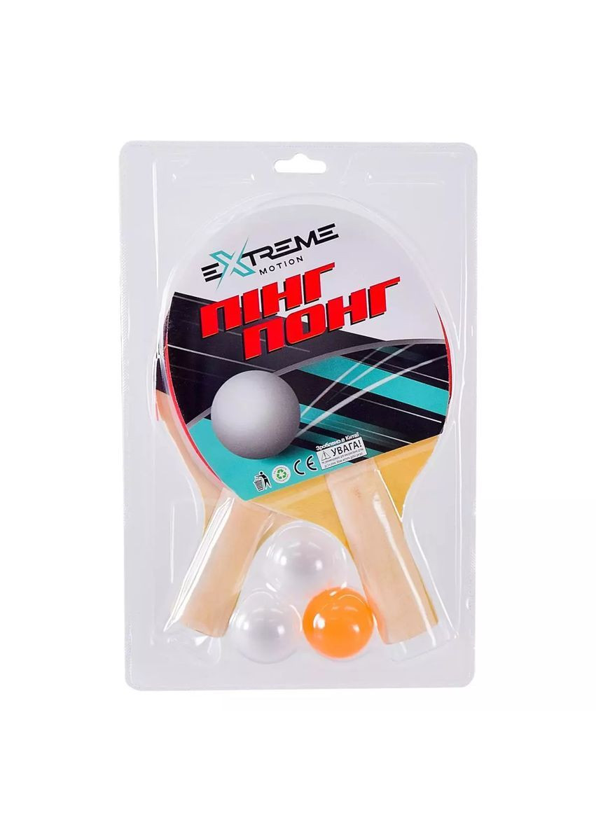Набор для настольного тенниса: ракетки и мячики Extreme Motion в ассортименте - No Brand TT24164 (371924420)