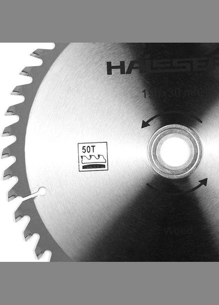 Диск пильний по дереву 190х30 50 зуб (16467) Haisser (296427273)