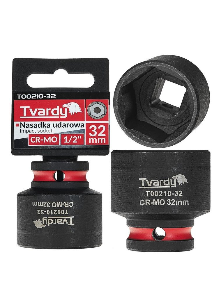 Головка ударная "Tvardy" из хром-молибденовой стали (Cr-Mo) 1/2" 6-гранная 32 мм Geko (351851736)