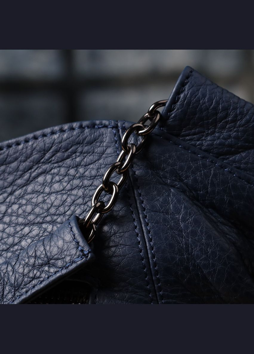 Женская сумка на каждый день из натуральной кожи 22988 Синий Vintage (348358970)