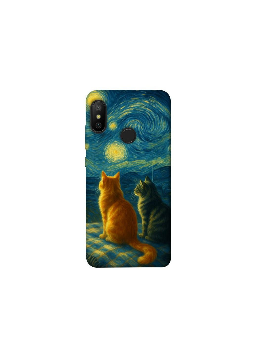 Чехол на Xiaomi Mi A2 Lite / Xiaomi Redmi 6 Pro Cats under the stars Frontalka (352228946)