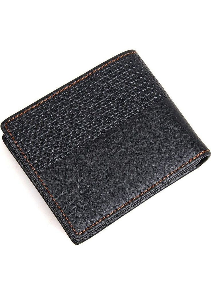 Чоловічий шкіряний гаманець з мереживним тісненням та відділенням на блискавці чорний (sku_14452) No Brand (327820086)