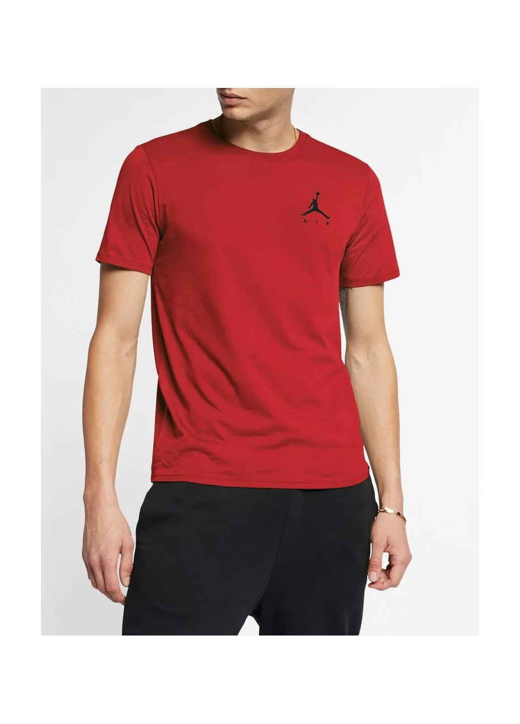 Красная футболка мужская m j jumpman air embrd tee red Nike